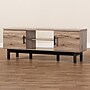 Baxton Studio Arend 6-Shelf Wood TV Stand, Oak and Black, Screens up to 66" (152-9176-HiT)~#|#~sp195656091_sc7