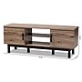 Baxton Studio Arend 6-Shelf Wood TV Stand, Oak and Black, Screens up to 66" (152-9176-HiT)~#|#~sp195656092_sc7