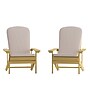 Flash Furniture Charlestown Adirondack Chairs, Yellow with Cream Cushions, 2 Pack (2JJC14501CSCRYW)~#|#~sp195659009_sc7