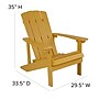 Flash Furniture Charlestown Adirondack Chairs, Yellow with Cream Cushions, 2 Pack (2JJC14501CSCRYW)~#|#~sp195659024_sc7