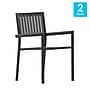 Flash Furniture Harris Indoor/Outdoor Stacking Club Chairs, 2 Pack (2SBA268CBK)~#|#~sp195659033_sc7