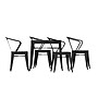 Flash Furniture Helvey Indoor-Outdoor Table and Chairs Set, 5 Pieces (SBT11C4TBK)~#|#~sp195659092_sc7