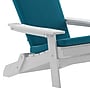 Flash Furniture Charlestown Folding Adirondack Chairs, White with Teal Cushions, 2 Pack (2JJC14505CSTLWH)~#|#~sp195659112_sc7