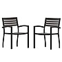 Flash Furniture Lark Outdoor Stackable Side Chairs, 2 Pack (2XUDGHW6006GY)~#|#~sp195659165_sc7