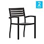 Flash Furniture Lark Outdoor Stackable Side Chairs, 2 Pack (2XUDGHW6006GY)~#|#~sp195659172_sc7