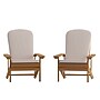 Flash Furniture Charlestown Adirondack Chairs, Teak with Cream Cushions, 2 Pack (2JJC14501CSCRTK)~#|#~sp195659201_sc7