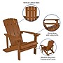 Flash Furniture Charlestown Adirondack Chairs, Teak with Cream Cushions, 2 Pack (2JJC14501CSCRTK)~#|#~sp195659212_sc7