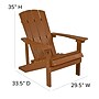 Flash Furniture Charlestown Adirondack Chairs, Teak with Cream Cushions, 2 Pack (2JJC14501CSCRTK)~#|#~sp195659215_sc7