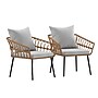 Flash Furniture Evin Indoor/Outdoor Rope Rattan Wicker Patio Chairs, Gray Cushions, 2 Pack (SB1960CHGY)~#|#~sp195659249_sc7