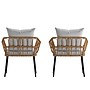 Flash Furniture Evin Indoor/Outdoor Rope Rattan Wicker Patio Chairs, Gray Cushions, 2 Pack (SB1960CHGY)~#|#~sp195659262_sc7