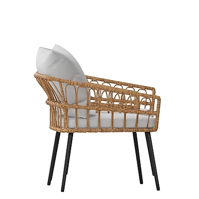 Flash Furniture Evin Rope Rattan Wicker Patio Chairs