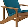 Flash Furniture Charlestown Adirondack Chairs, Teak with Teal Cushions, 2 Pack (2JJC14501CSTLTK)~#|#~sp195659292_sc7