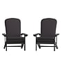 Flash Furniture Charlestown Adirondack Chairs, Slate Gray with Gray Cushions, 2 Pack (2JJC14501CSGYST)~#|#~sp195659471_sc7