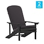 Flash Furniture Charlestown Adirondack Chairs, Slate Gray with Gray Cushions, 2 Pack (2JJC14501CSGYST)~#|#~sp195659481_sc7