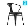 Flash Furniture Helvey Indoor/Outdoor Stacking Arm Chair, 2 Pack (2SBT11CBK)~#|#~sp195659514_sc7