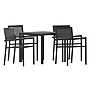 Flash Furniture Harris Indoor/Outdoor Table and Chairs Set, 5 Pieces (SBA268C4TBK)~#|#~sp195659540_sc7