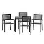 Flash Furniture Harris Indoor/Outdoor Table and Chairs Set, 5 Pieces (SBA268C4TBK)~#|#~sp195659553_sc7
