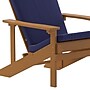 Flash Furniture Charlestown Adirondack Chairs, Teak with Blue Cushions, 2 Pack (2JJC14501CSBLTK)~#|#~sp195659597_sc7