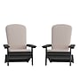 Flash Furniture Charlestown Folding Adirondack Chairs, Black with Cream Cushions, 2 Pack (2JJC14505CSCRBK)~#|#~sp195659704_sc7