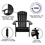 Flash Furniture Charlestown Folding Adirondack Chairs, Black with Cream Cushions, 2 Pack (2JJC14505CSCRBK)~#|#~sp195659713_sc7