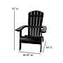 Flash Furniture Charlestown Folding Adirondack Chairs, Black with Cream Cushions, 2 Pack (2JJC14505CSCRBK)~#|#~sp195659715_sc7