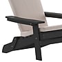 Flash Furniture Charlestown Folding Adirondack Chairs, Black with Cream Cushions, 2 Pack (2JJC14505CSCRBK)~#|#~sp195659718_sc7