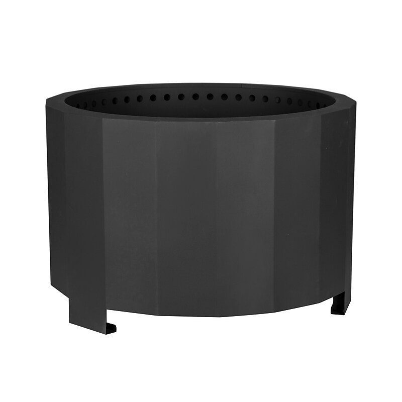 Flash Furniture Titus Smokeless Outdoor Firepit with Cover, 27" Black (HYB220103PCBK) image 1