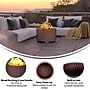 Flash Furniture Titus Smokeless Outdoor Firepit with Cover, 27" Bronze (HYB220103PCBRZ)~#|#~sp195659758_sc7