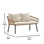Flash Furniture Evin Indoor/Outdoor Rope Rattan Patio Conversation Set, Cream Cushions, 4 Pieces (SB1960CREAM)~#|#~sp195659774_sc7