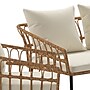 Flash Furniture Evin Indoor/Outdoor Rope Rattan Patio Conversation Set, Cream Cushions, 4 Pieces (SB1960CREAM)~#|#~sp195659778_sc7