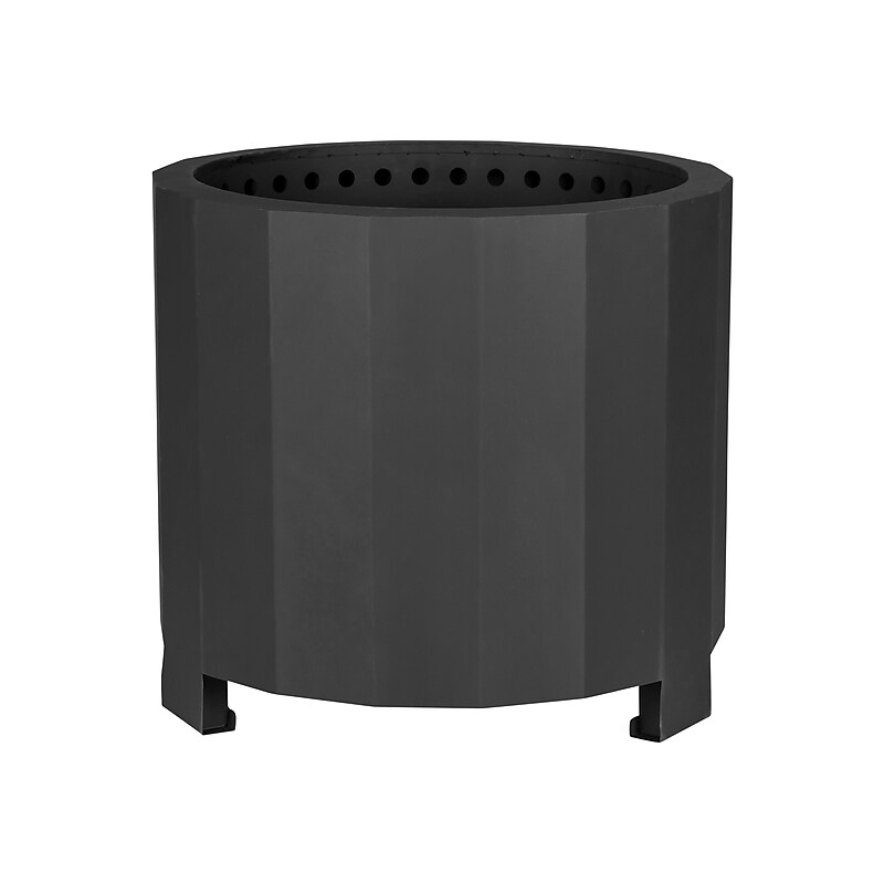 Flash Furniture Titus Smokeless Outdoor Firepit with Cover, 19.5" Black (HYB22012PC195BK) image 1