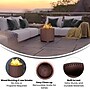 Flash Furniture Titus Smokeless Outdoor Firepit with Cover, 19.5" Bronze (HYB22012PC19BRZ)~#|#~sp195659920_sc7