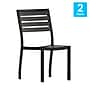 Flash Furniture Lark Outdoor Stackable Side Chair, 2 Pack (2XUDGHW6036GY)~#|#~sp195659932_sc7