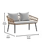 Flash Furniture Evin Indoor/Outdoor Rope Rattan Patio Conversation Set, Gray Cushions, 4 Pieces (SB1960GY)~#|#~sp195659954_sc7