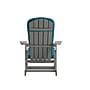 Flash Furniture Savannah Adirondack Rocking Chairs, Gray with Teal Cushions, 2 Pack (2JJC14705CSTLGY)~#|#~sp195660081_sc7