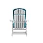 Flash Furniture Savannah Adirondack Rocking Chairs, White with Teal Cushions, 2 Pack (2JJC14705CSTLWH)~#|#~sp195660096_sc7
