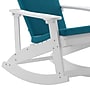 Flash Furniture Savannah Adirondack Rocking Chairs, White with Teal Cushions, 2 Pack (2JJC14705CSTLWH)~#|#~sp195660097_sc7