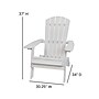 Flash Furniture Charlestown Folding Adirondack Chairs, White with Blue Cushions, 2 Pack (2JJC14505CSBLWH)~#|#~sp195660112_sc7