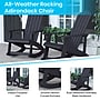 Flash Furniture Savannah Adirondack Rocking Chairs, Black with Gray Cushions, 2 Pack (2JJC14705CSGYBK)~#|#~sp195660245_sc7