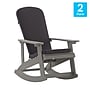 Flash Furniture Savannah Adirondack Rocking Chairs, Gray with Gray Cushions, 2 Pack (2JJC14705CSGYGY)~#|#~sp195660261_sc7