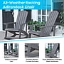 Flash Furniture Savannah Adirondack Rocking Chairs, Gray with Gray Cushions, 2 Pack (2JJC14705CSGYGY)~#|#~sp195660263_sc7