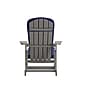 Flash Furniture Savannah Adirondack Rocking Chairs, Gray with Blue Cushions, 2 Pack (2JJC14705CSBLGY)~#|#~sp195660302_sc7