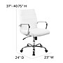 Flash Furniture Whitney Ergonomic LeatherSoft Swivel Executive Chair, White, 4/Pack (4GO2286MWH)~#|#~sp195812303_sc7