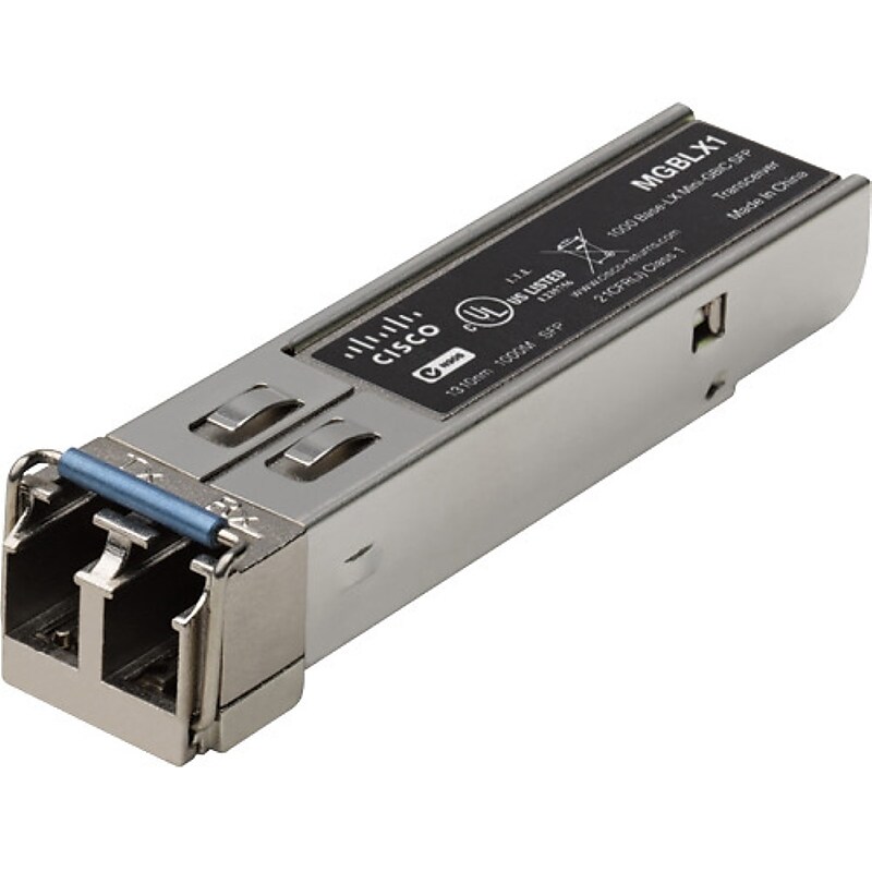 Cisco MGBLX1 SFP Gigabit Ethernet Single Mode SFP Transceiver Module, 1000 Mbps (MGBLX1) image 1