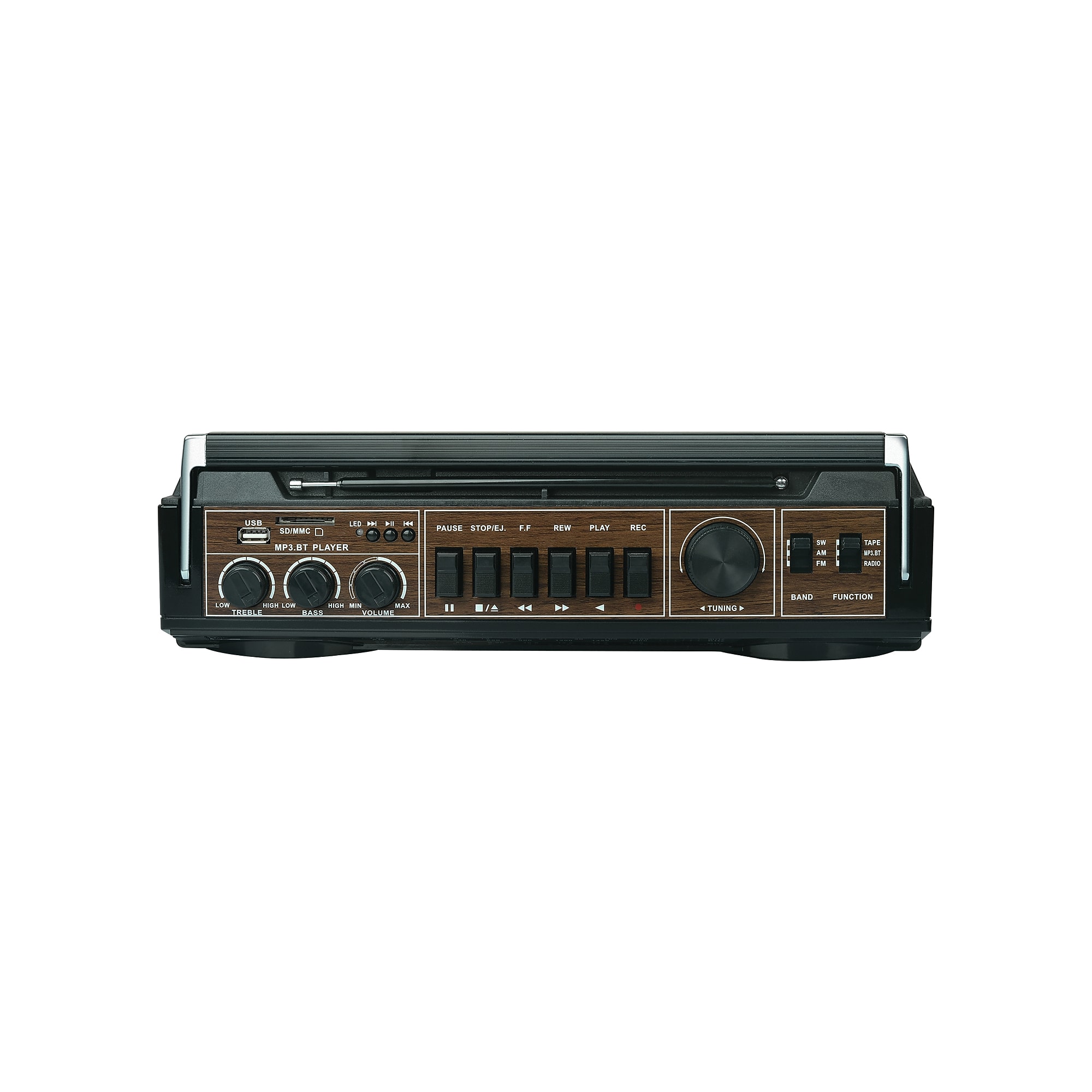 Audiobox Wireless Bluetooth 10-Watt Portable Cassette Player & Recorder Boombox with 3-Band Radio, Black (RXC-25BTBLK) Sansujyuku sansujyuku.com