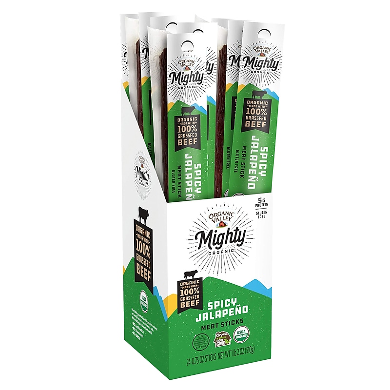 Organic Valley Spicy Jalapeno Beef Meat Stick, 18 oz., 24/Box (307-00377) image 1