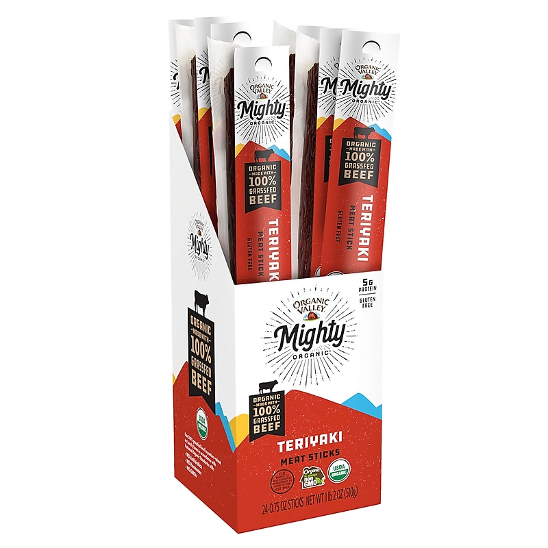 Organic Valley Teriyaki Beef Meat Stick, 18 oz., 24/Box (307-00379) image 1