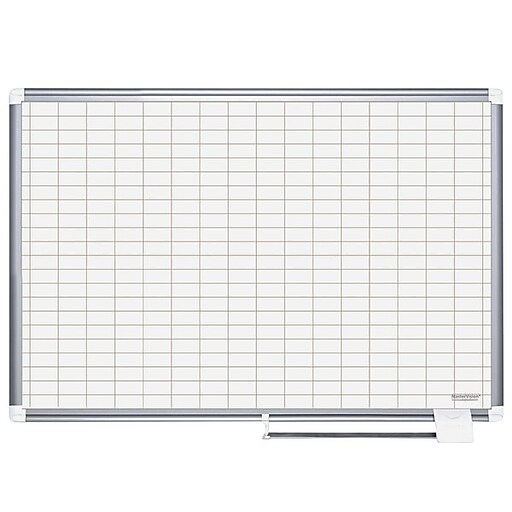 All Purpose Planner Dry Erase Board W/Accessories,1X2 Grid, 48X36