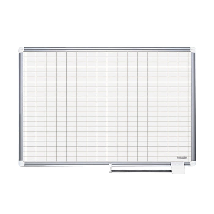 All Purpose Planner Dry Erase Board W/Accessories,1X2 Grid, 48X36