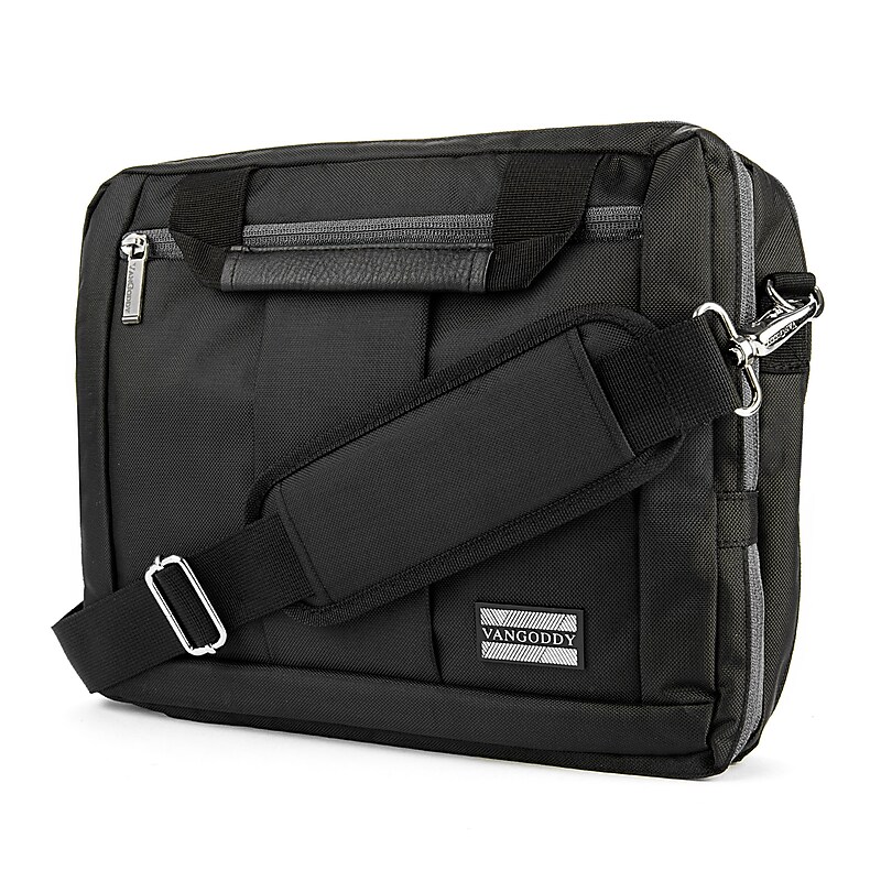 Vangoddy 15.6" Nylon Water Resistant Laptop Bag, Black (0609465467108) image 1